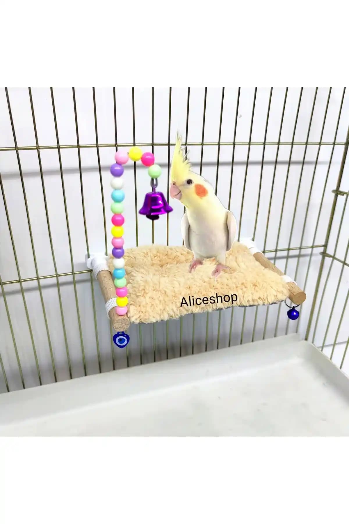 AliceShop Sultan Sevda Cennet Papağanı Muhabbet Kuşu Yatağı Rahat ve Güvenli Dinlenme Alanı