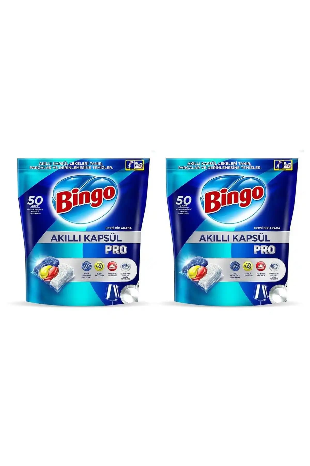 Bingo Akıllı Kapsül Pro Bulaşık Makinesi Deterjanı Temizlik ve Parlaklık Sağlayan Ürün