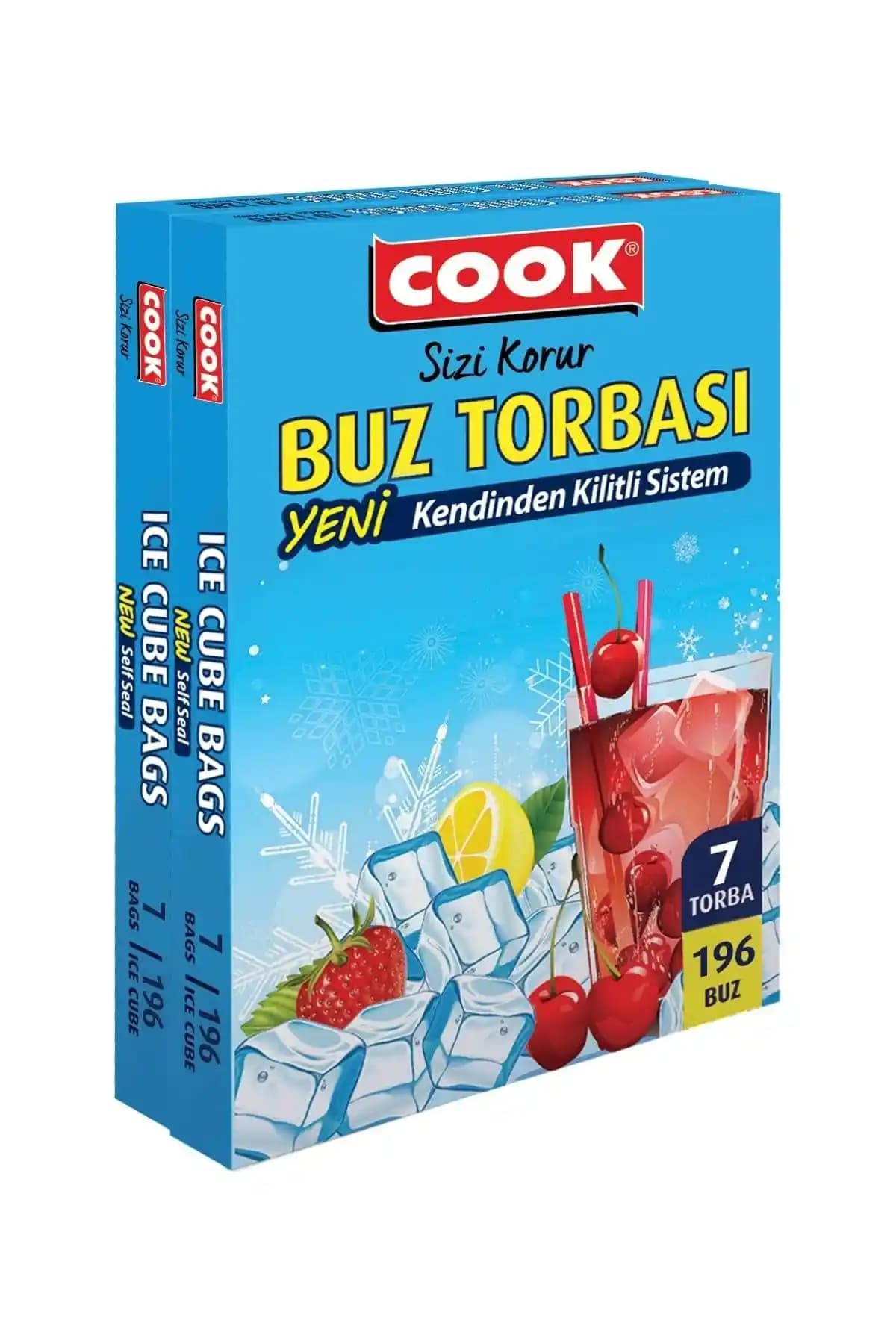Cook Kilitli Buz Torbası 2'li Paket Pratik ve Güvenilir Saklama Çözümü