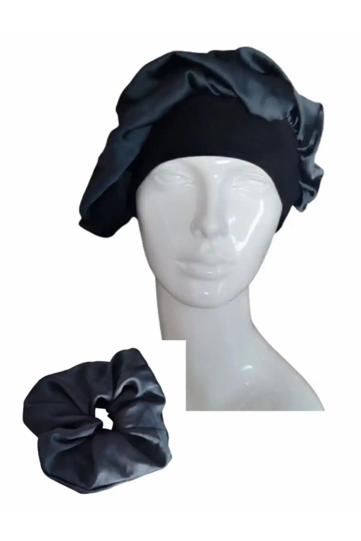 Elvin Aksesuarın Antrasit Renk Saten Saç Bonesi ve Büyük Boy Simit Toka Seti İncelemesi