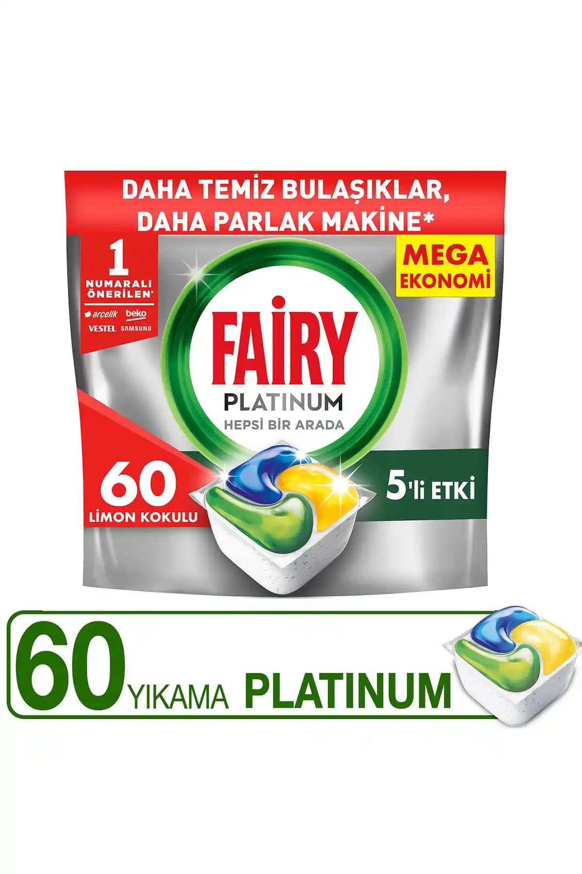 Fairy Platinum Bulaşık Makinesi Tableti ve Kapsülü ile Maksimum Temizlik ve Hijyen Sağlama