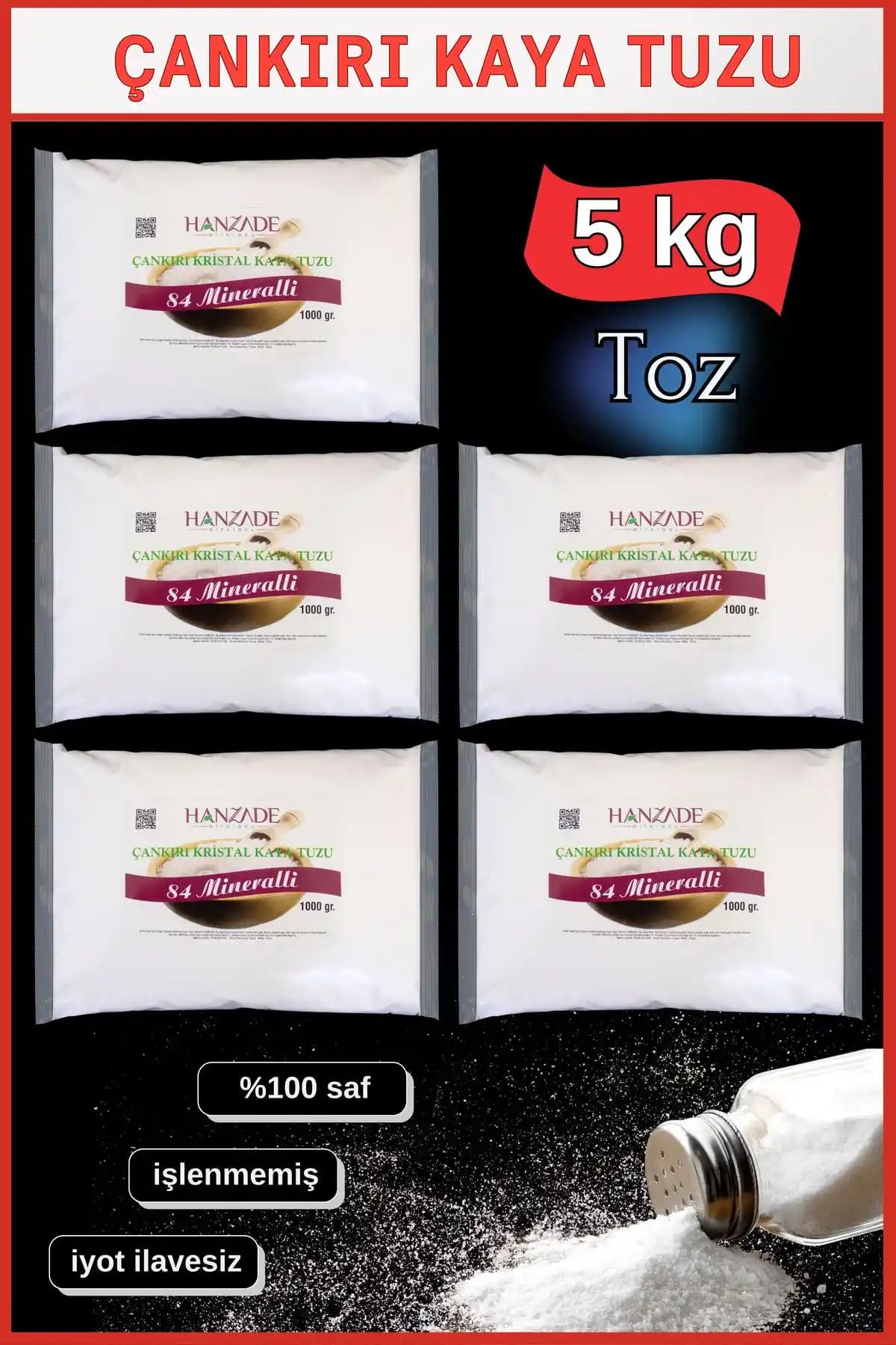 Hanzade 84 Mineralli Çankırı Kaya Tuzu Tozunun Sağlık ve Kullanım Özellikleri
