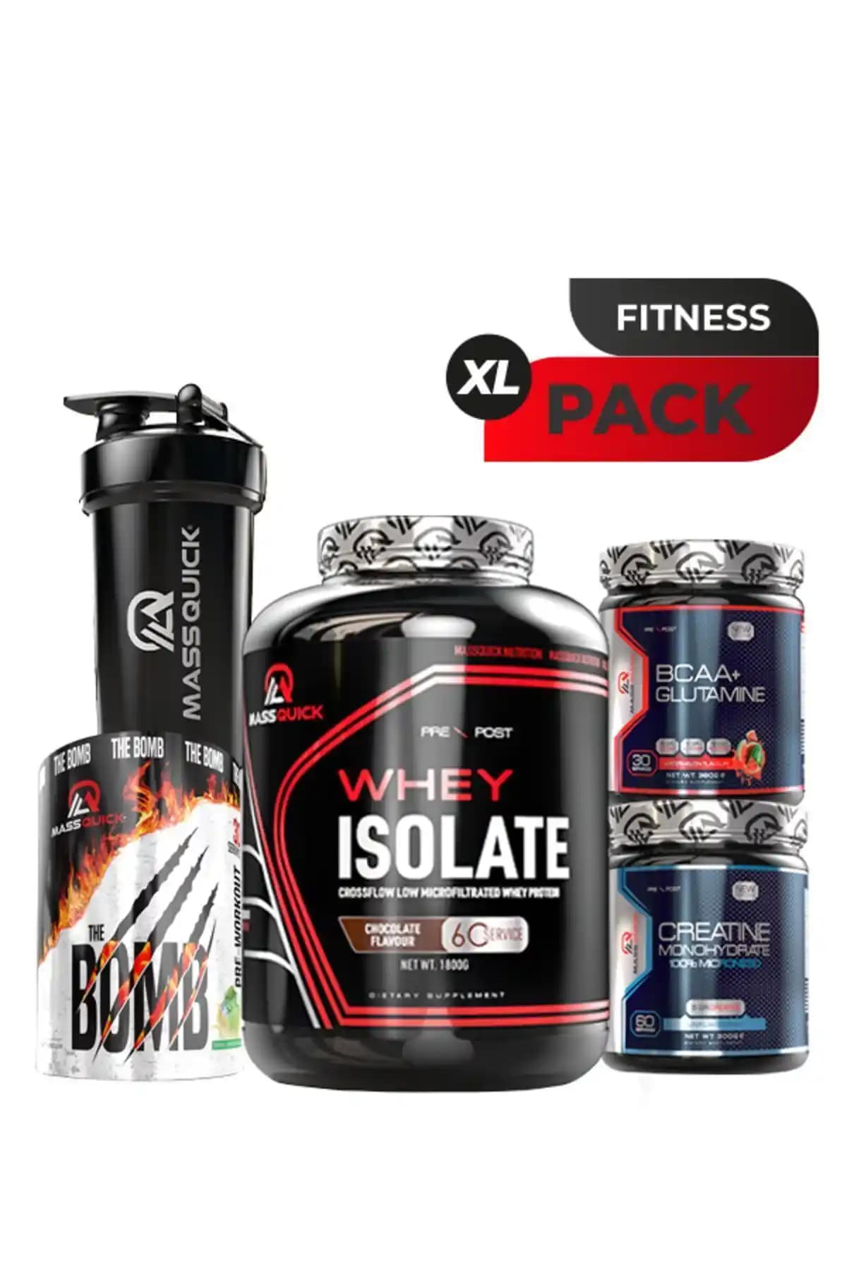 MassQuick Fitness Pack XL Çikolata ve Karpuz Aromasıyla Güç Veren Protein Takviyesi