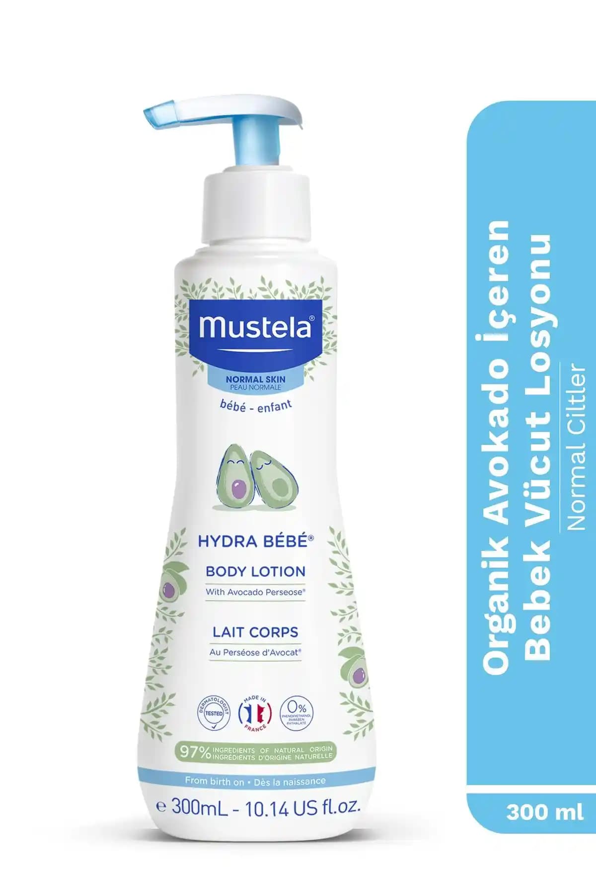 Mustela Hydra Bebe Organik Avokado İçeren Nemlendirici Losyon Bebek ve Çocuklar İçin Güvenli Cilt Bakımı