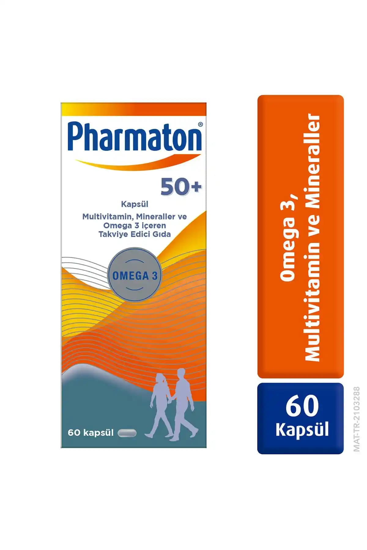Pharmaton 50 Plus 60 Kapsül: 50 Yaş ve Üzeri İçin Günlük Sağlık Takviyesi