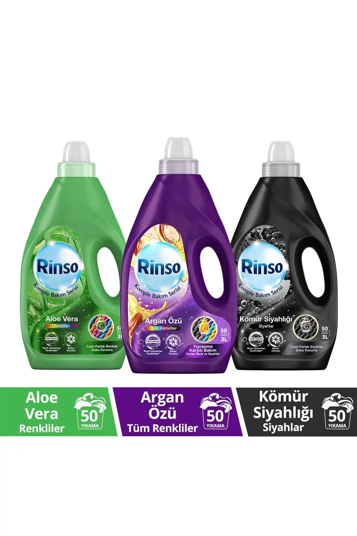 Rinso Komple Bakım ve Siyahlar İçin Sıvı Deterjan Karşılaştırması