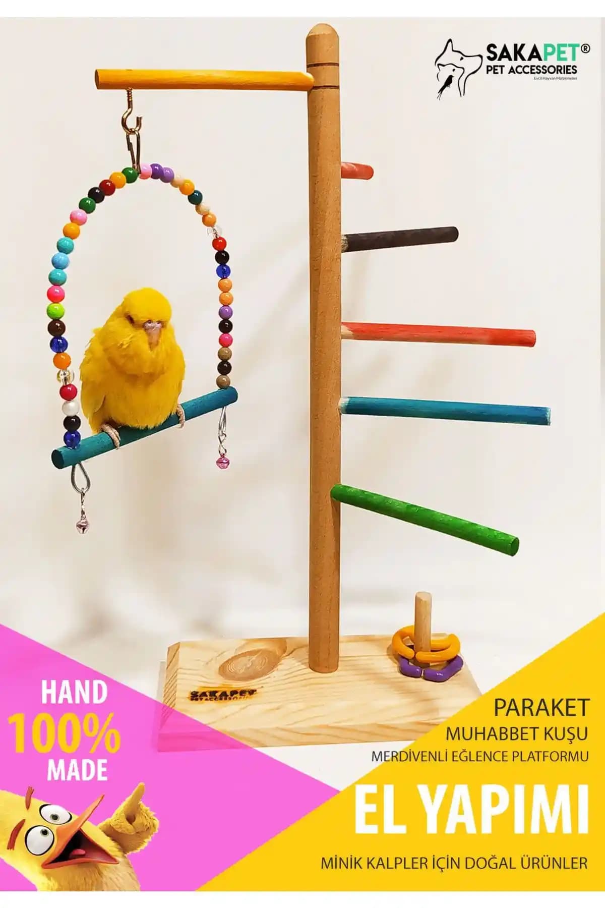 SAKAPET Kuş Eğlence Parkuru: Doğal Malzeme ve Güvenli Tasarım ile Kuşlar İçin Gelişmiş Aktivite Alanı