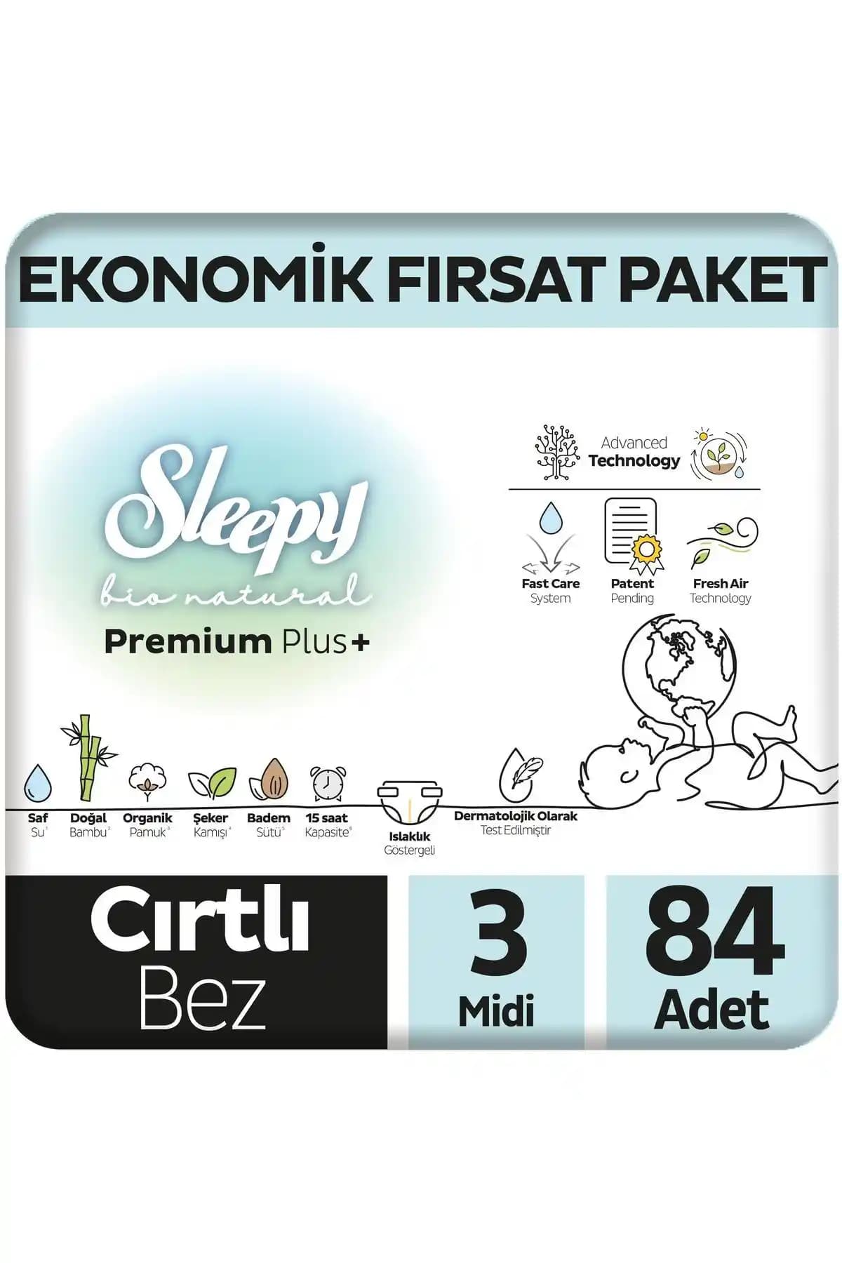 Sleepy Bio Natural Premium Plus Bebek Bezi: Doğal İçerik ve Yüksek Performans Özellikleri