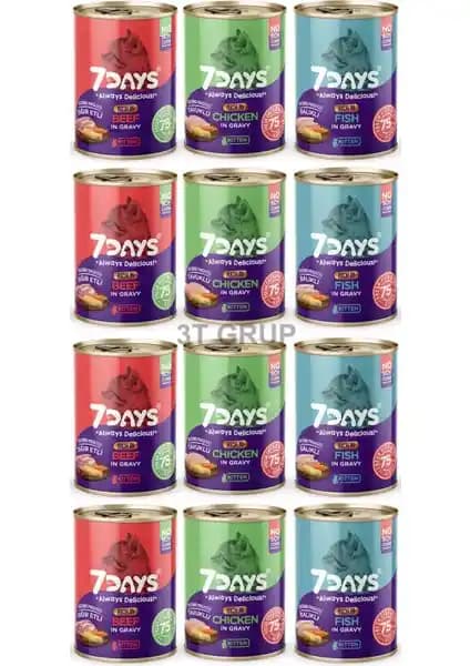 7Days Karışık Yavru Kedi Konservesi 415 gr x 12 Adet - Besin Değeri ve İçerik Analizi
