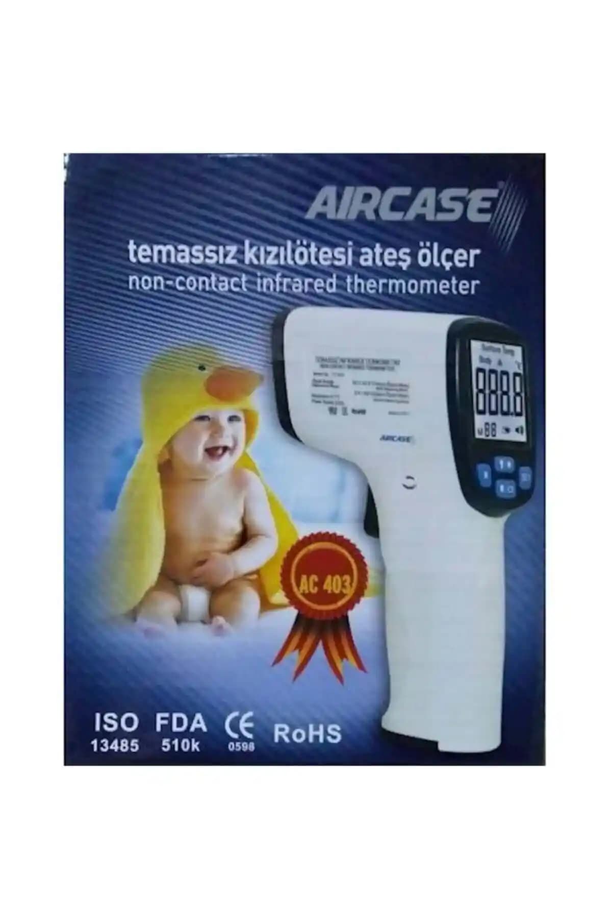 AIRCASE Temassız Kızılötesi Ateş Ölçer AC 403 FT-F41 ile Hızlı ve Hijyenik Ölçüm