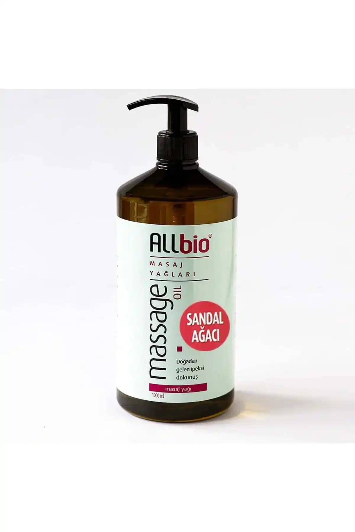ALLBİO Masaj Yağı Sandal Ağacı 1 Lt: Doğal, Nemlendirici ve Rahatlatıcı Masaj Yağı