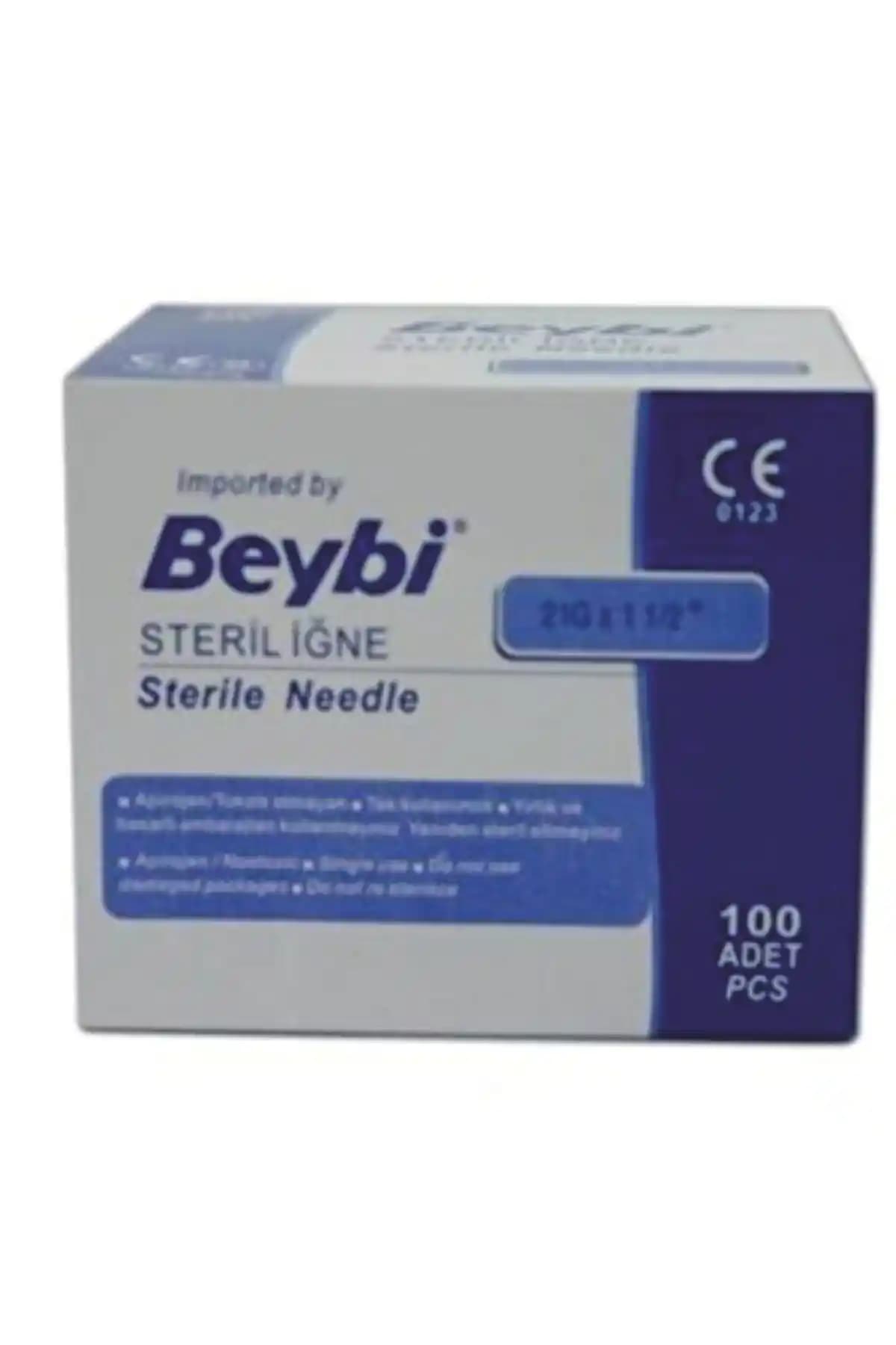 BEYBİ Enjektör Iğne Ucu Siyah 22G 100'lü - Steril, Dayanıklı ve Tek Kullanımlık Medikal İğne