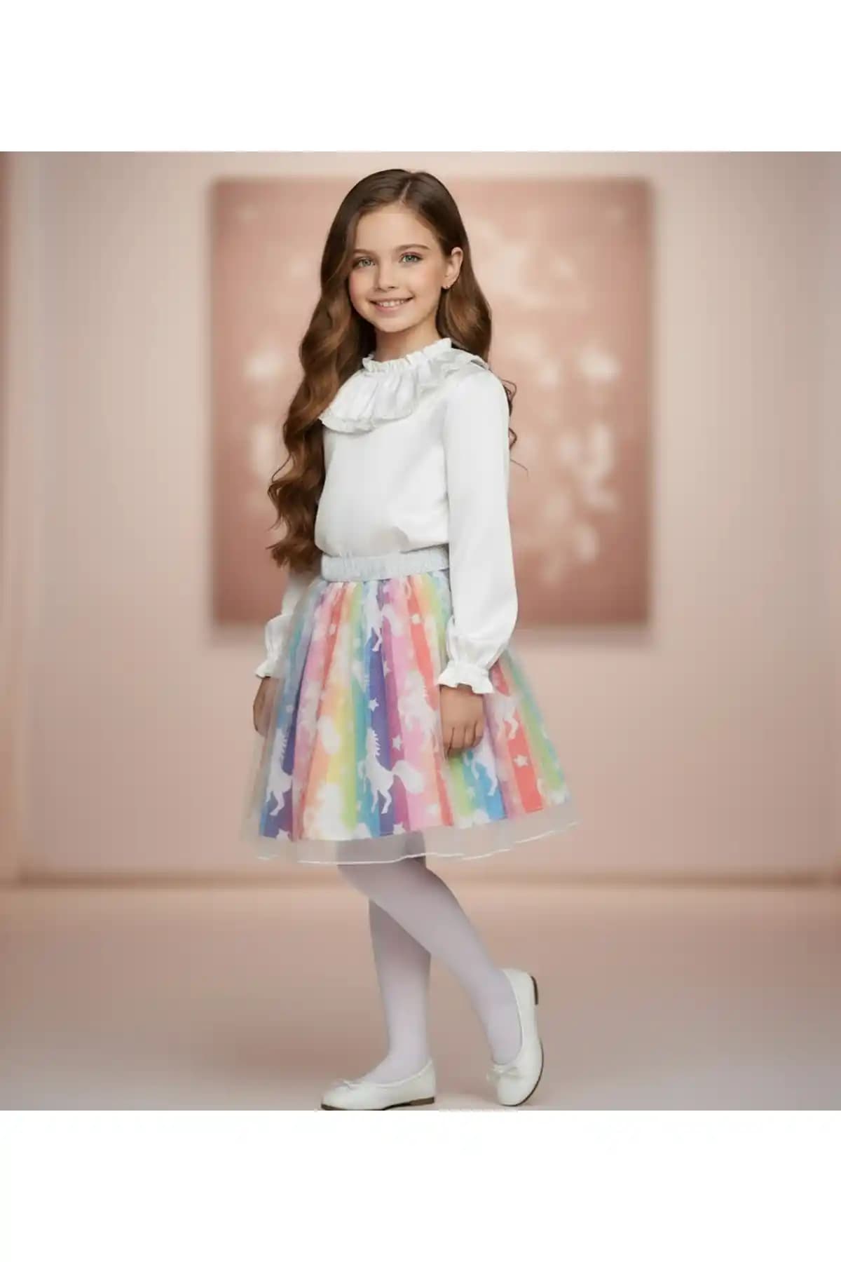 By Piera Beli Lastikli Çocuk Etek - Rahat ve Şık Tasarım, Türkiye Üretimi
