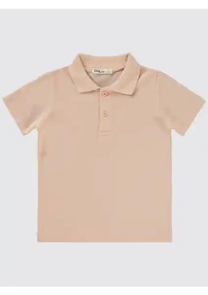 Civil Boys Erkek Çocuk Tişört 2-5 Yaş Somon Renkli Pamuklu Rahat Tasarım