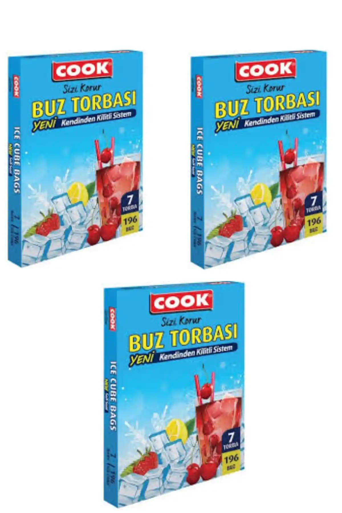 COOK Buz Torbası 7x3 Set: Kendinden Kilitli, Sızdırmaz ve Pratik Soğutma Çözümü