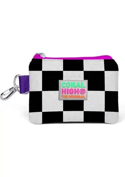 Coral High Kidsmor Dama Desenli Bozuk Para Çantası - Dayanıklı ve Şık Tasarım