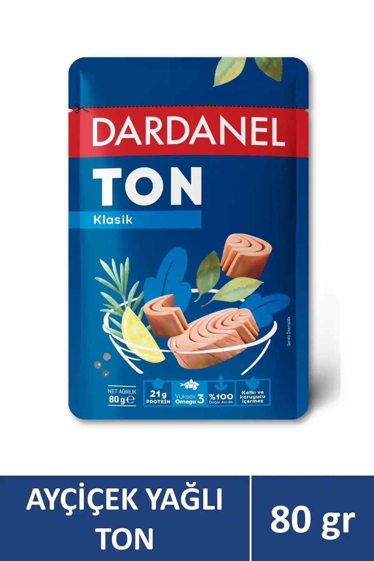 Dardanel Ayçiçek Yağlı Ton Balığı Poşet 80 gr: Lezzetli ve Pratik Tek Porsiyon Deniz Ürünü