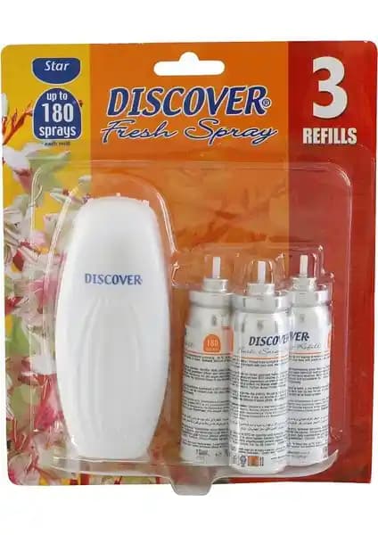 Discover Fresh Sprey Banyo Spreyi 3 Yedekli Star ile Ferah ve Kalıcı Koku Çözümü