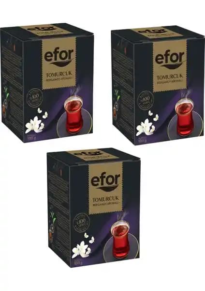Efor Tomurcuk Bergamot Aromalı Siyah Çay 100GR 3'lü Set - Karadeniz Kalitesi ve Aromatik Tat