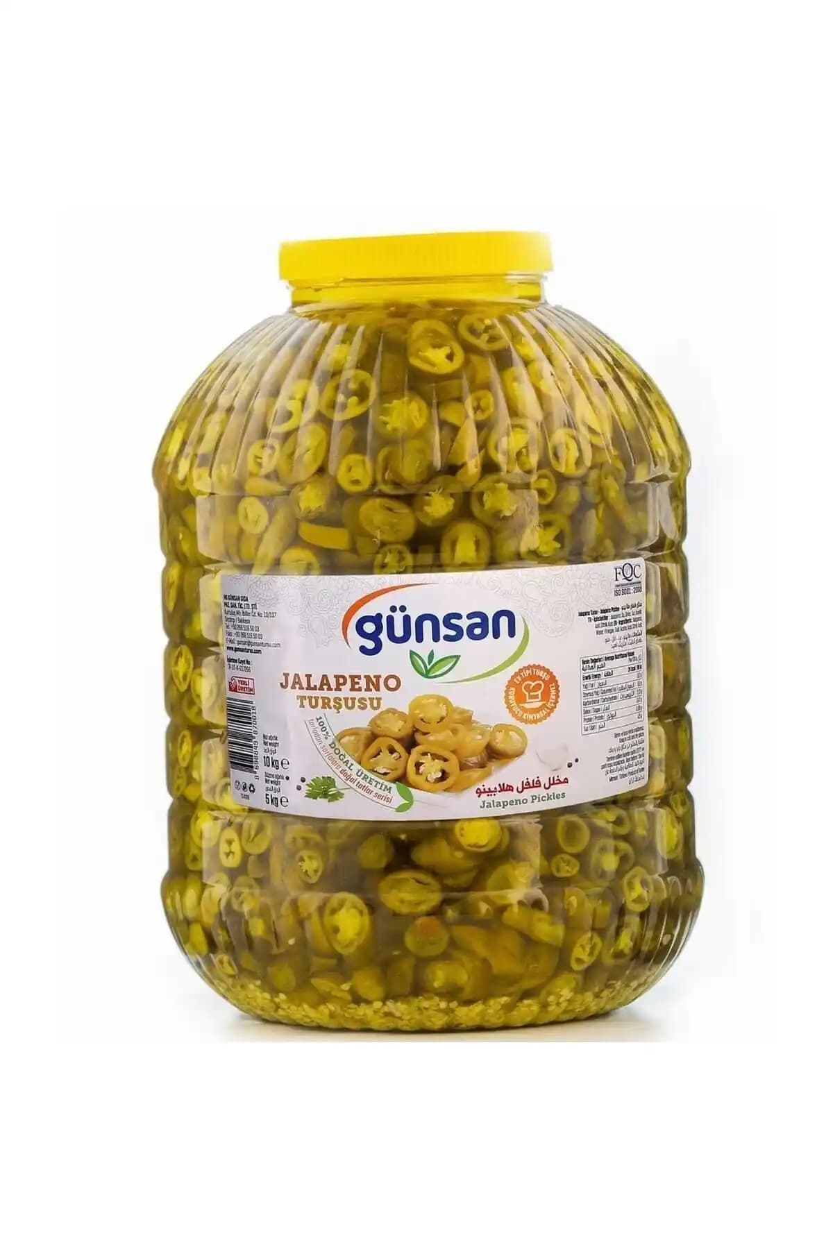 Günsan Jalapeno Turşu 10 kg: Doğal, Katkısız ve Lezzetli Büyük Ambalaj Turşu