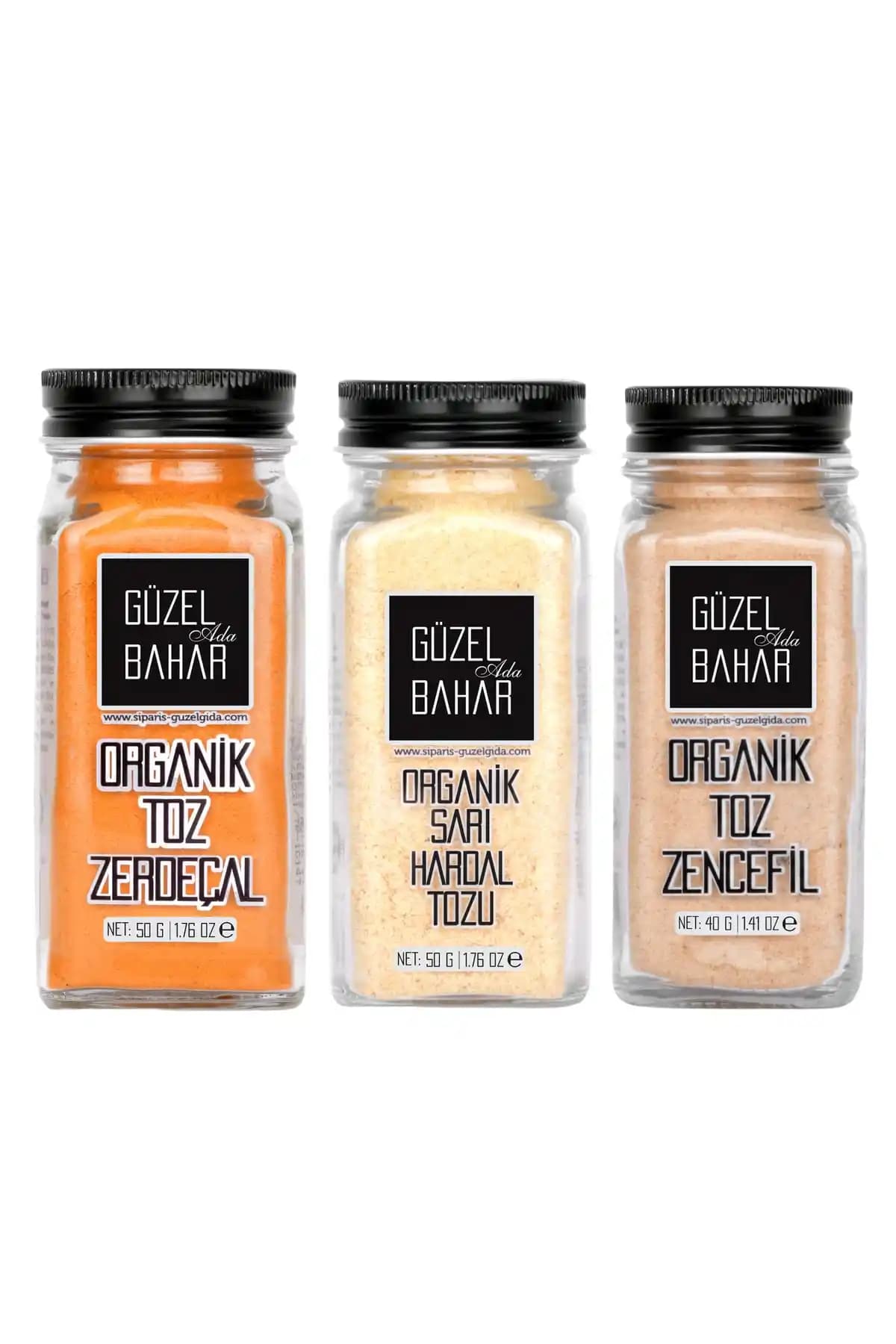 Güzel Ada Gıda Organik Baharat Seti 3'lü: Doğal, Sağlıklı ve Zengin Aromalı Baharatlar