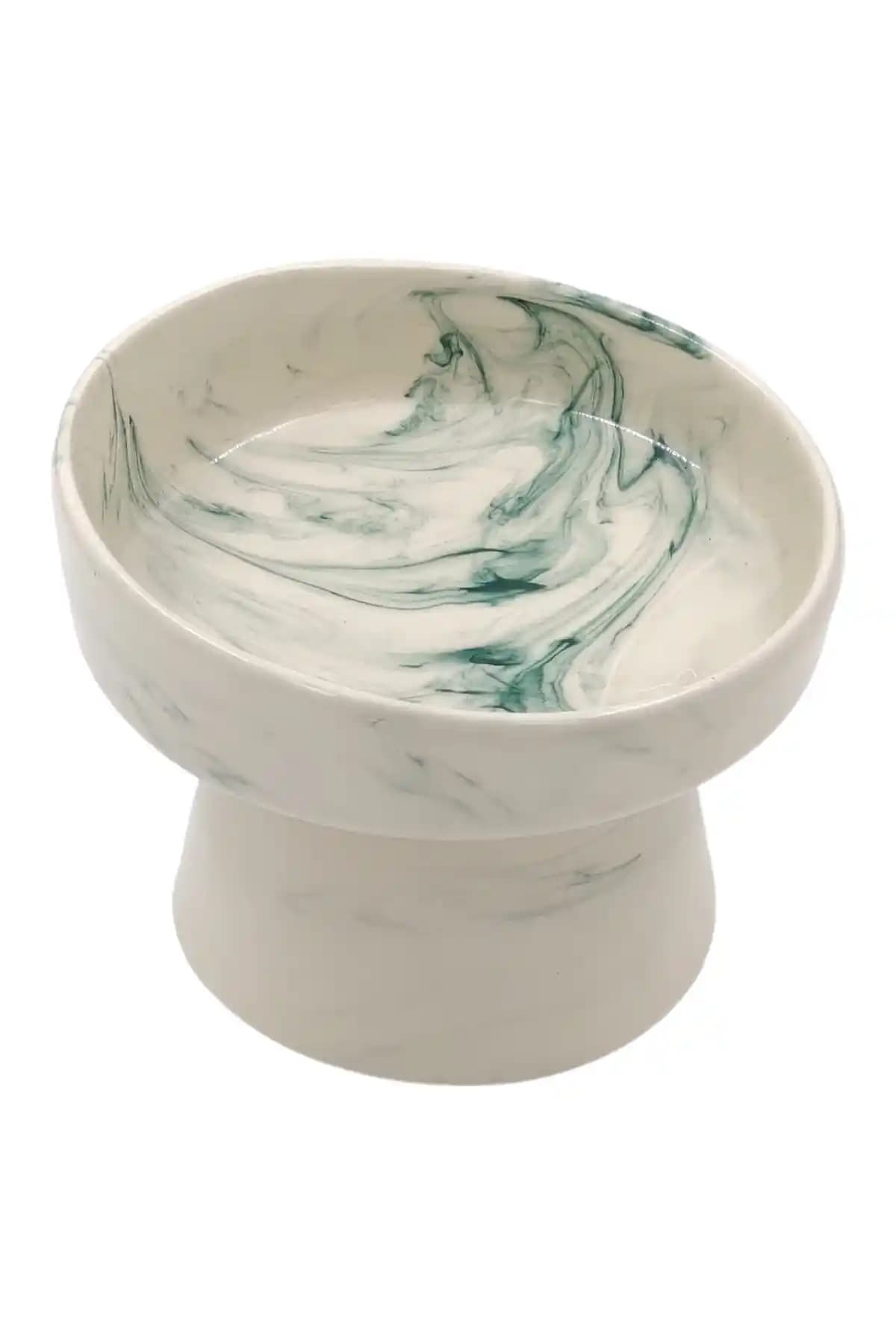 Home Eğimli Yüksek Seramik Mama ve Su Kabı ile Evcil Hayvanlar İçin Ergonomik Beslenme