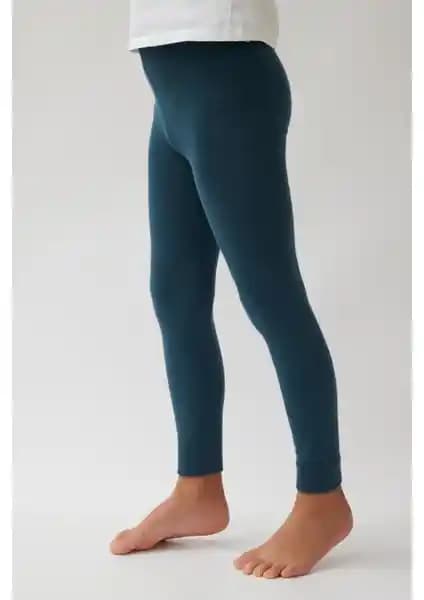 Katia & Bony 22201G1169 Lastik Detaylı Petrol Yeşili Çocuk Taytı Konfor ve Şıklık