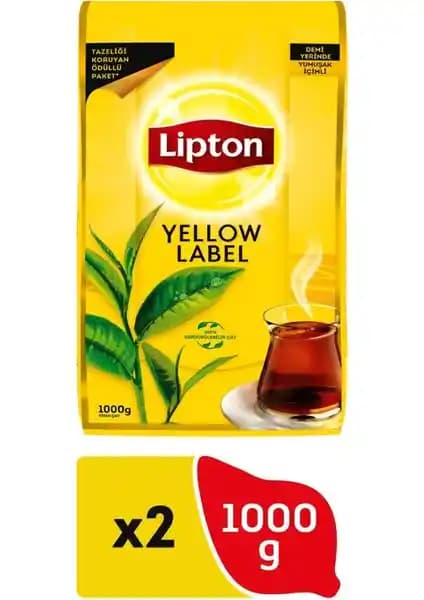 Lipton Yellow Label Dökme Çay 2 Kg: Yumuşak İçim ve Canlı Dem Rengi ile Kaliteli Siyah Çay