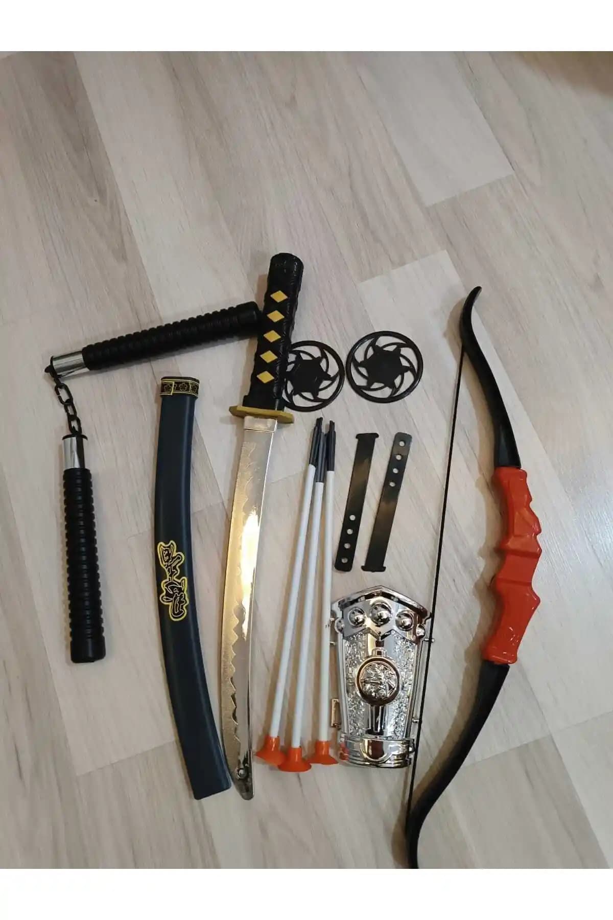 LRS STORE Ninja Samuray Dövüş Savaş Seti: 3 Yaş Üzeri Çocuklar İçin Motor ve Yaratıcılık Oyuncağı