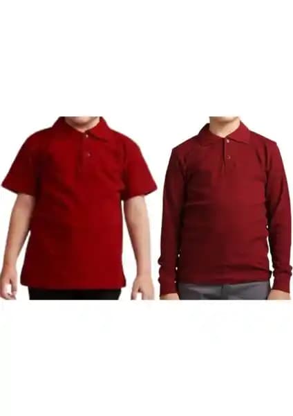Mavimoure Unisex Polo Yaka 2'li T-Shirt Seti: Şıklık ve Konforun Günlük Tercihi