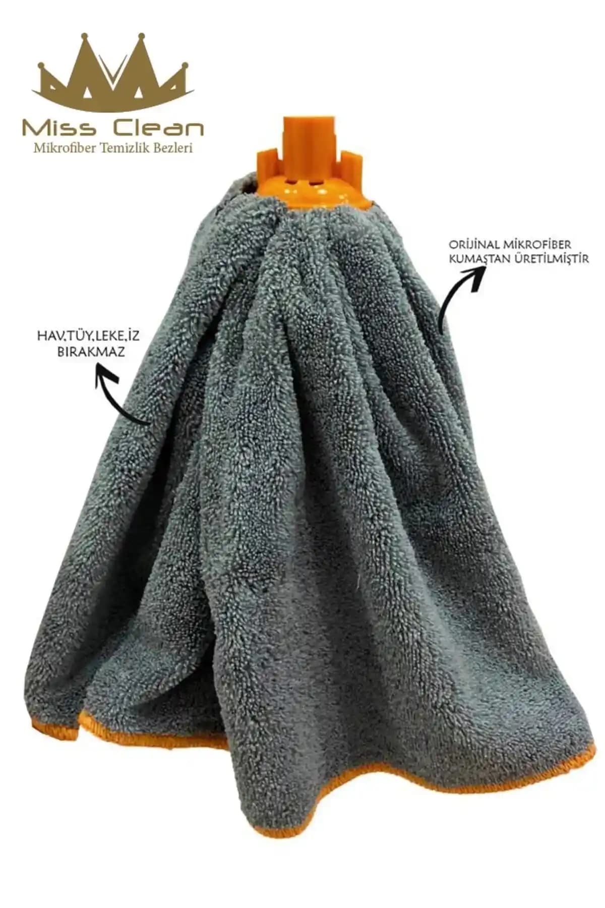 MissClean Mega Boy Mikrofiber Paspas Mop Yedek Ucu ile Etkili ve İz Bırakmayan Temizlik
