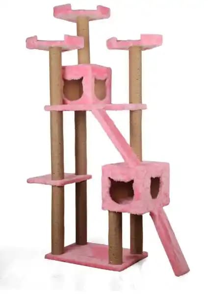 Misspet Miss Tuna Pembe 200 cm Tırmalama ve Oyun Standı ile Kediniz İçin Konforlu Alan