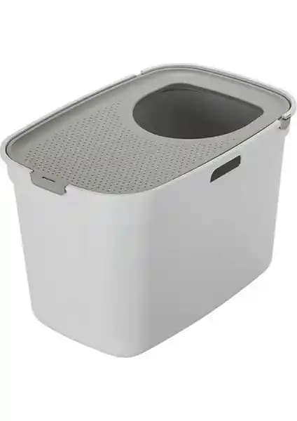 Moderna Top Cat Üstten Girişli Kapalı Kedi Tuvaleti Gri - Hijyenik ve Pratik Çözüm