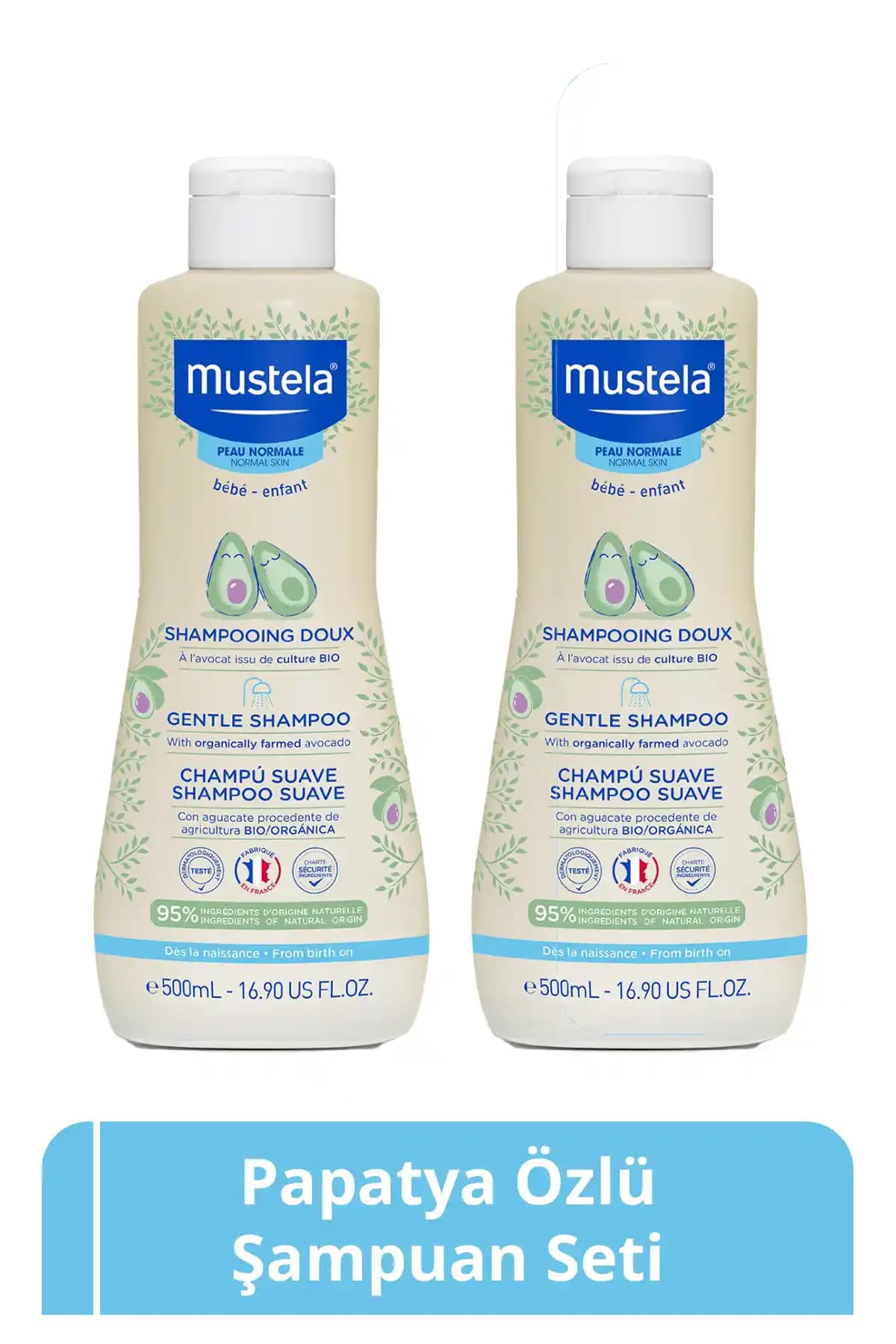 Mustela Gentle Shampoo Papatya Özlü Bebek Şampuanı 500 ml 2 ADET - Hassas Ciltler İçin Nazik Temizlik