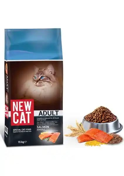 Newcat Somonlu Yetişkin Kedi Maması 15 Kg: Dengeli ve Ekonomik Beslenme Seçeneği