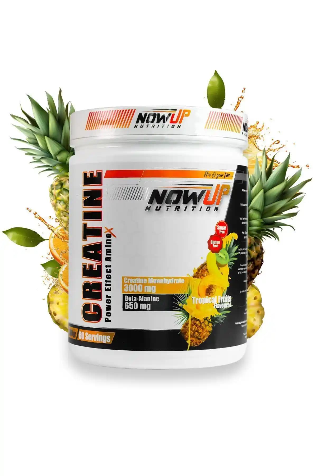 NOWUP NUTRITION Creatine Power Effect | Kas Büyümesi ve Güç Artışı İçin Tropikal Aromalı Kreatin Takviyesi