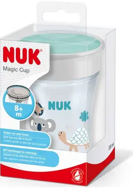 Nuk Yeni Nuk Magic Cup 230ML Yeşil: Çocuklar İçin Akıtmaz ve Sağlıklı İçme Bardağı