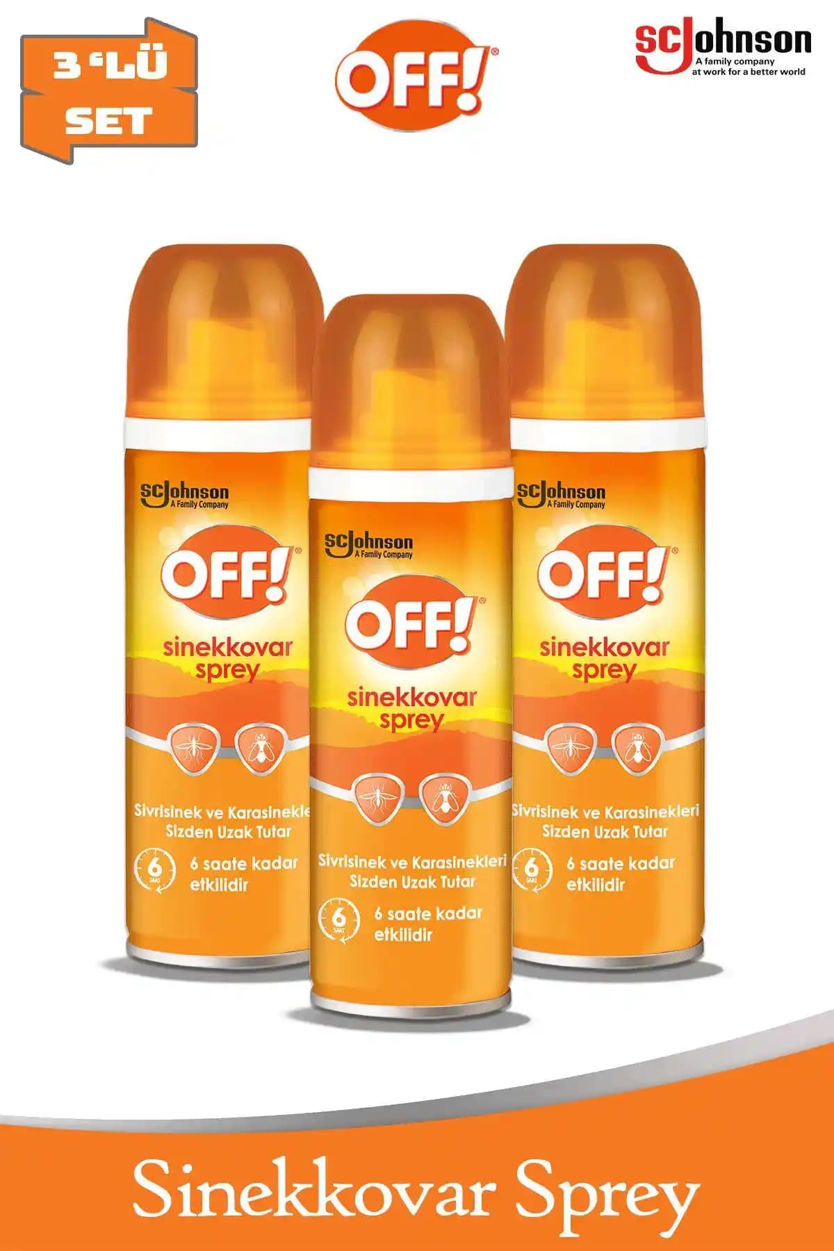 OFF 3'lü Sinekkovar Sprey 100 ml Set: Uzun Süreli ve Pratik Böcek Koruması