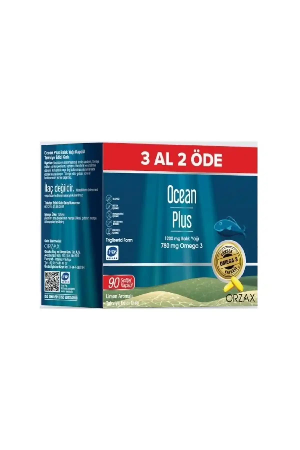Orzax Ocean Plus 1200mg Balık Yağı 90 Kapsül ile Omega-3 Destekli Sağlıklı Yaşam