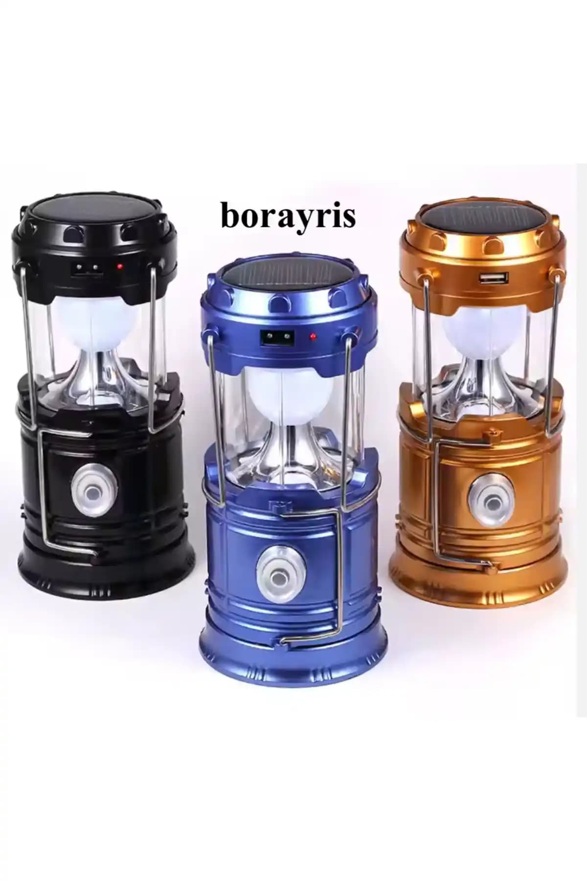 Özcan Lamba BORAYRİS: Güneş Enerjili Şarjlı Çok Fonksiyonlu Kamp Lambası