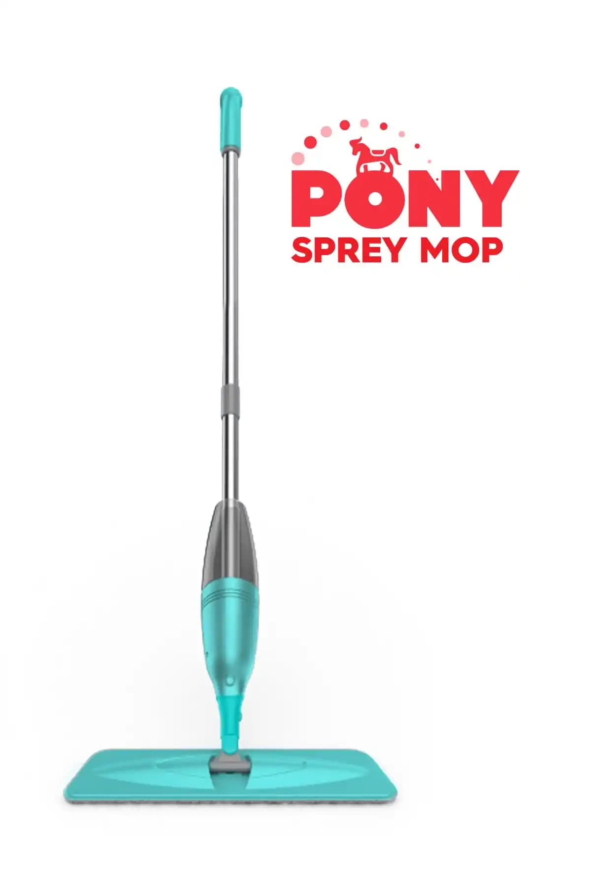Pony Sprey Mop Set: Kovasız, Mikrofiber ve 360° Dönen Pratik Temizlik Seti
