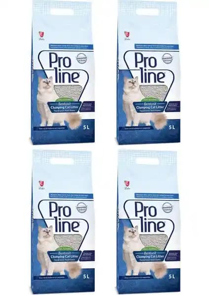 Proline Bentonit Kedi Kumu 5 Lt - 4 Adet: Hızlı Topaklanan ve Koku Kontrolü Sağlayan Ürün