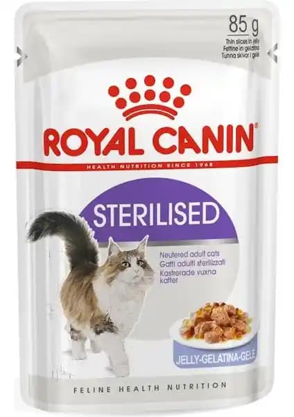 Royal Canin Sterilised Jöle İçerisinde Yaş Kedi Maması ile Kısırlaştırılmış Kediler İçin Dengeli Beslenme