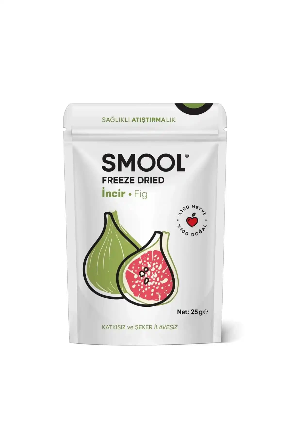 SMOOL Freeze Dried Yeşil İncir: Doğal ve Besin Değeri Yüksek Sağlıklı Atıştırmalık