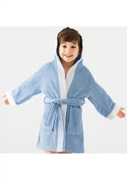 Soley Pueri %100 Pamuklu Çocuk Bornozu: Konforlu ve Dayanıklı Kapşonlu Tasarım