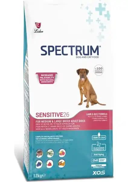 Spectrum Sensitive 26 Kuzulu Yetişkin Köpek Maması 12kg - Dengeli ve Doğal Beslenme