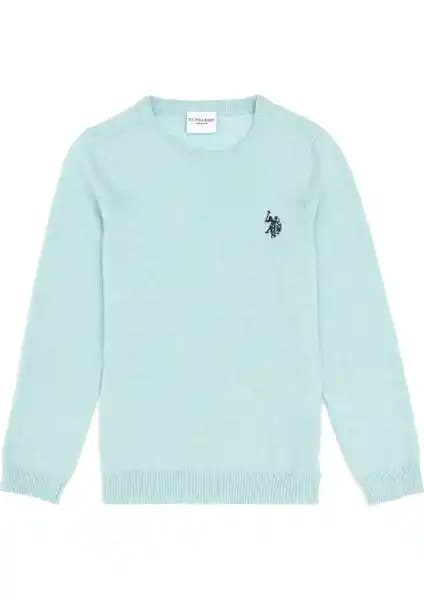 U.S. Polo Assn. Kız Çocuk Su Yeşili Bisiklet Yaka Basic Kazak İncelemesi ve Özellikleri