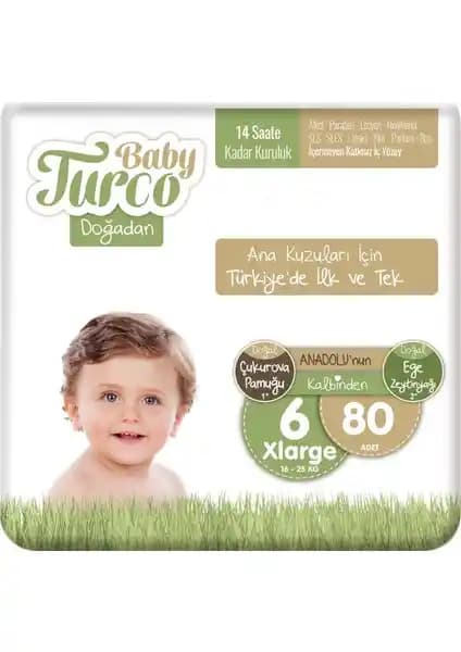 Baby Turco Doğadan Bebek Bezleri Karşılaştırması 6 Numara Xlarge ve 5 Numara Junior