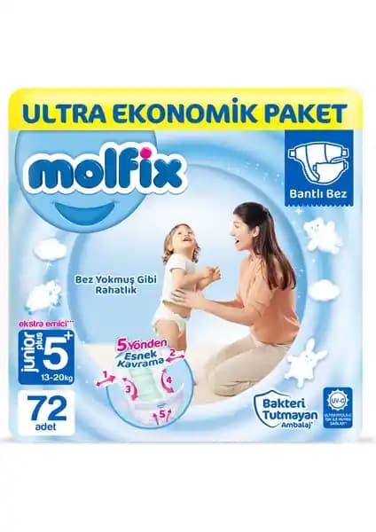 Molfix Bebek Bezi 5+ ve Pure&Soft 5 Beden Karşılaştırması ve Özellikleri