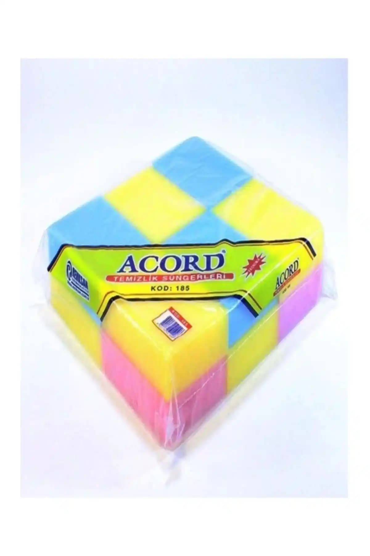 Acord Renkli Temizlik Süngeri 12'li Seti ile Çok Yönlü ve Dayanıklı Temizlik Çözümü